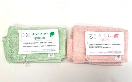 【のこり染】ミニタオル 6色セット