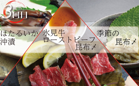 【３ヶ月定期便】美味の町・富山からお届けする！いいもの厳選３ヶ月コース 富山県 氷見市 定期便 魚 肉 惣菜 加工品 セット