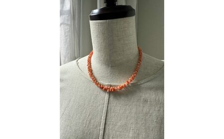 【はじめての珊瑚に】珊瑚のネックレス＆ブレスレットセット つなげてロングネックレスにもなる2WAY仕様 / アクセサリー シルバー レディース ギフト 【有限会社米沢サンゴ店】[ATCX067]