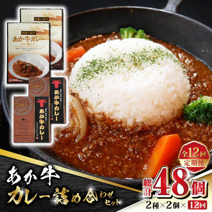【ふるさと納税】【全12回定期便】あか牛 カレー 詰め合わせ セット【有限会社 三協畜産】[ZEB095]