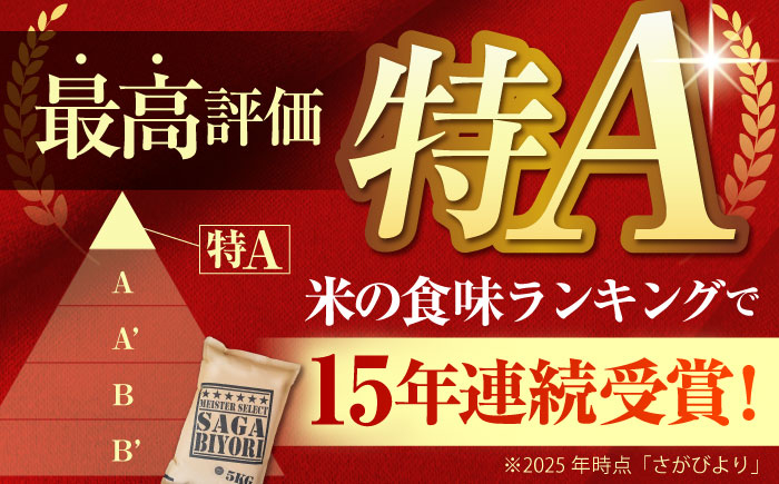 【全6回定期便】さがびより・夢しずく 白米 5kg【五つ星お米マイスター厳選】 [HBL031]