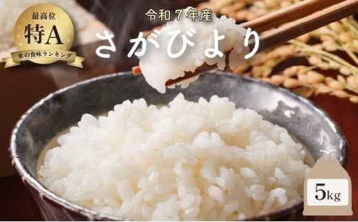 令和7年産 さがびより 5kg ／米 お米 返礼品 飯 ごはん 弁当 銘柄米 白米 県産米 佐賀県産 国産米 精米 ブランド米 おにぎり 国産 食品 人気 おすすめ ふるさと納税米 新米 精白米 主食 ご飯