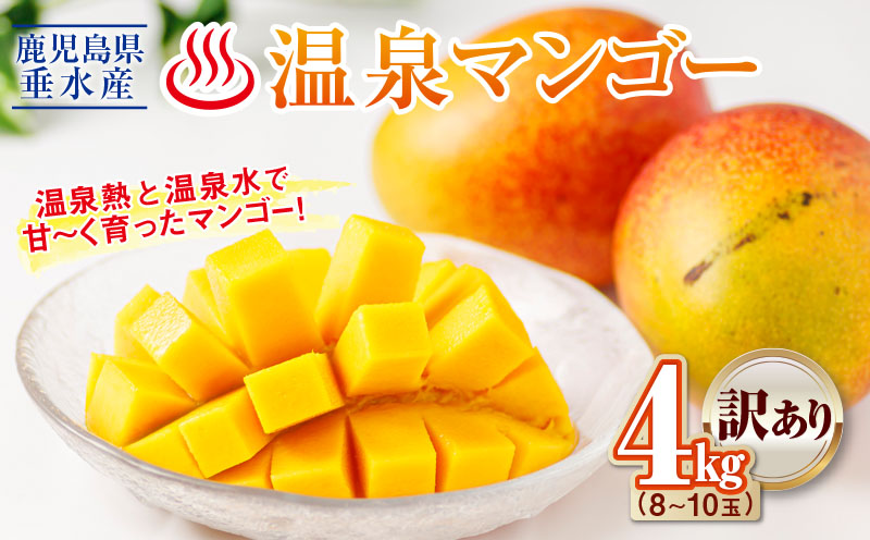 D4-2266／【 訳あり品 】 鹿児島産 温泉マンゴー 4kg 期間限定 【2025年夏発送】