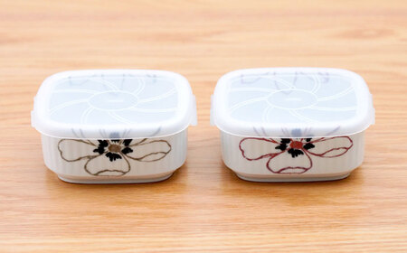 【波佐見焼】角パック アネモネ ペア2色セット【団陶器】[PB227]