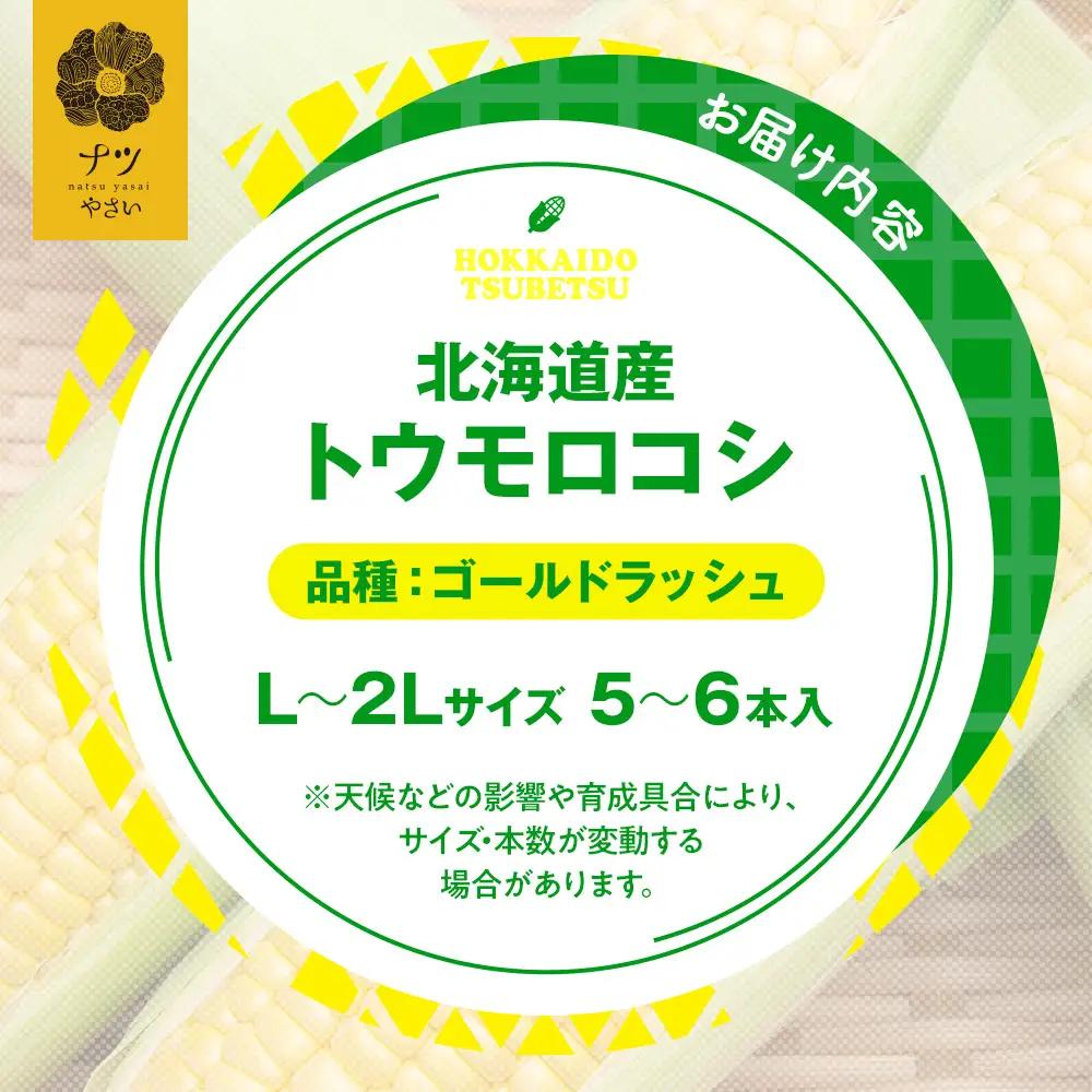 【先行受付】R8年産 トウモロコシ（ゴールドラッシュ） 5本から6本 ピンクの八百屋 ナツやさい | とうもろこし トウモロコシ ゴールドラッシュ 旬 新鮮 野菜 夏 甘い 産地直送 北海道 津別町 