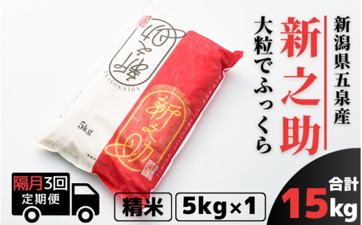 【先行予約】【令和8年産】〈隔月3回定期便〉 新之助 精米 5kg（5kg×1袋） 新潟県 五泉市 有限会社ファームみなみの郷