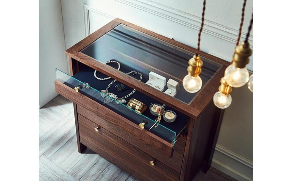 
            リビングチェスト　コーニス　100サイズ／コレクションHiタイプ／ウォールナット
          