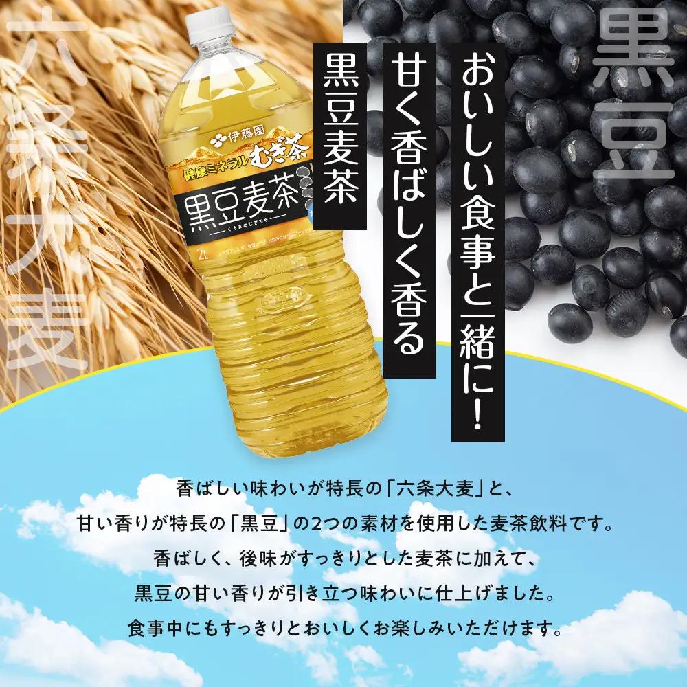 ［定期便 全6回 毎月発送］健康ミネラル麦茶黒豆麦茶 2L×1ケース （6本）