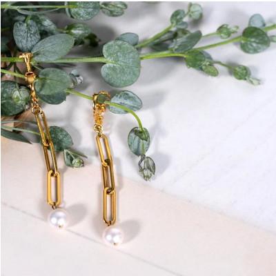 ふるさと納税 松山市 パールチェーンイヤリング |  | 02