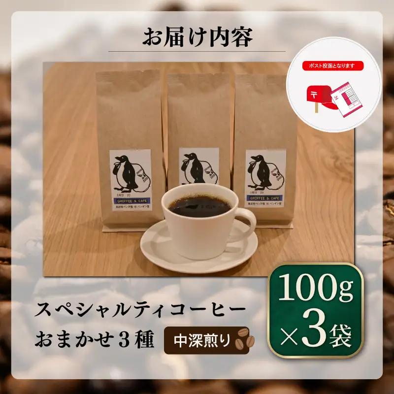 当日焙煎！ スペシャルティコーヒー 中深煎り 3種 セット 100g×3袋【豆】 珈琲 焙煎 自家焙煎 COFFEE おすすめ 香り キャンプ pg7
