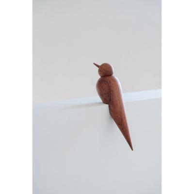 ふるさと納税 名古屋市 【Bubinga ブビンガ/あか茶】銘木再生/幸運を運ぶ木製オブジェliving_bird 燕