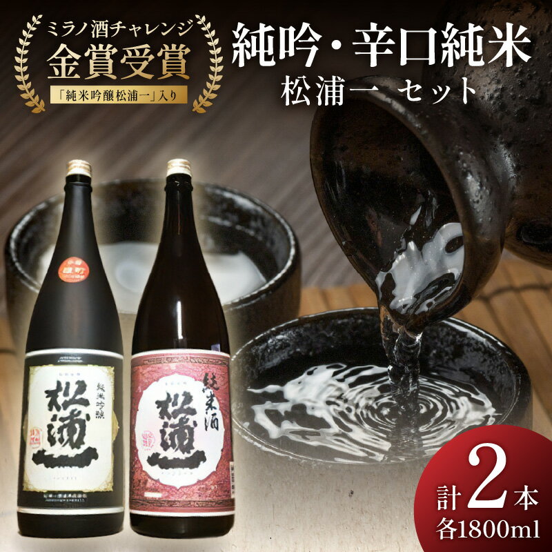 【ふるさと納税】ミラノ酒チャレンジ金賞　純米吟醸松浦一・辛口純米セット D203