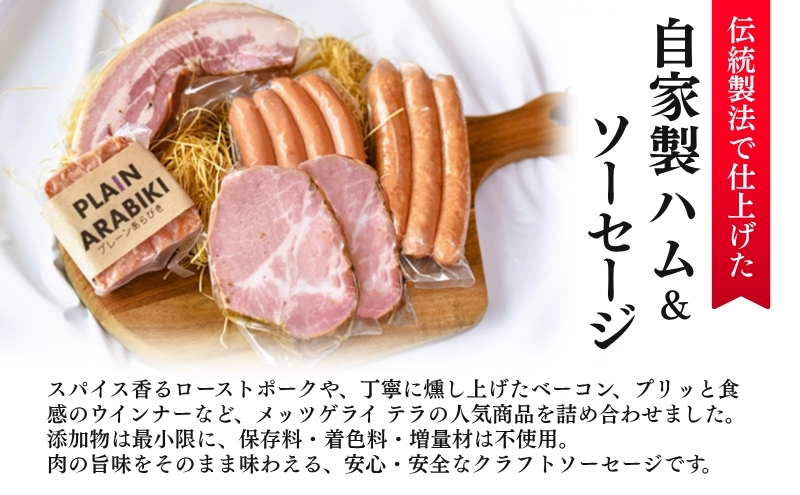 メッツゲライテラ　セレクトファイブ お肉 豚肉 ハム ソーセージ ジューシー ドイツのスパイス 詰め合わせ 惣菜 サラダ おつまみ 