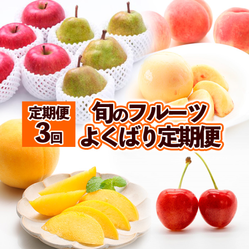 【定期便3回】旬のフルーツ　よくばり定期便 FZ25-824