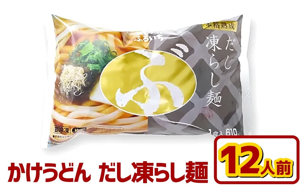 
            かけうどん だし凍らし麺 12人前 うどん 麺類 麺 冷凍 ぶっかけうどん タレ つゆ 岡山県 倉敷市
          