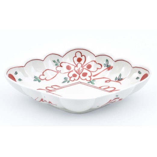 有田焼 菱形菊割向付 (錦万暦・錦地紋万暦) 2個セット【まるぶん】食器 器 うつわ 皿 向付 鉢 刺身皿 煮物皿 2枚 セット ペア 手描き 45000円 A45-390_イメージ3