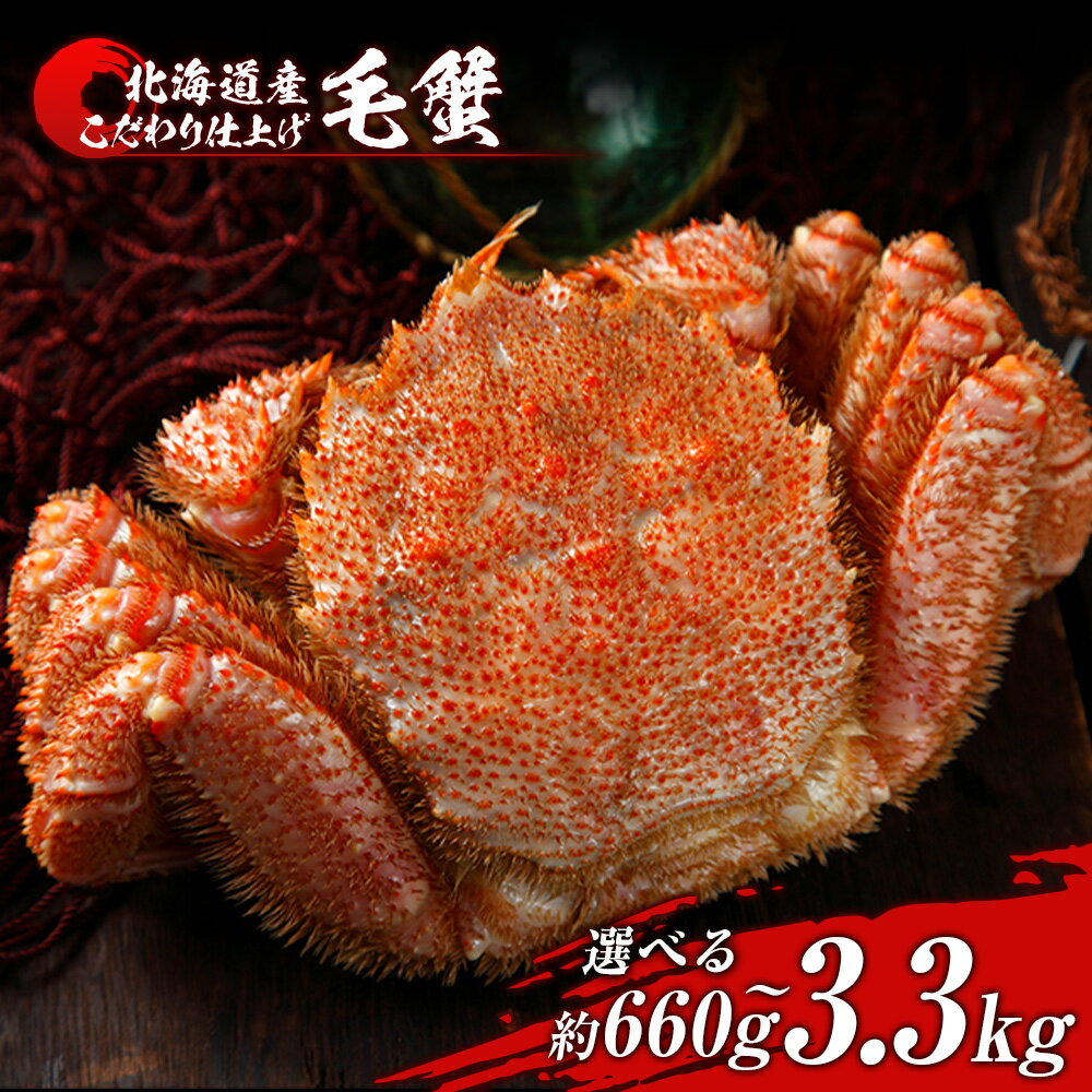 【ふるさと納税】毛蟹 ボイル済み 冷凍 選べる1尾～5尾セット 1尾約660g BM289ボイル 毛がに 毛ガニ 毛蟹 ボイル 蟹 カニ 北海道ふるさと納税 白老 ふるさと納税 北海道 年末