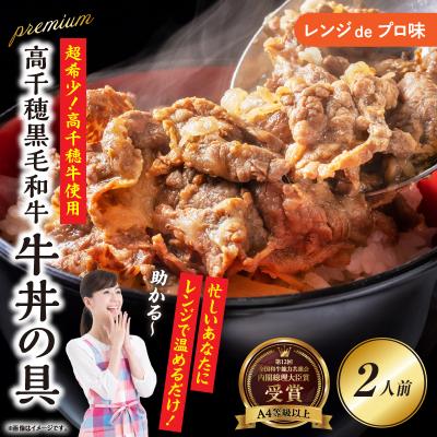 ふるさと納税 高千穂町 【レンジでプロ味!】高千穂黒毛和牛 PREMIUM 牛丼の具