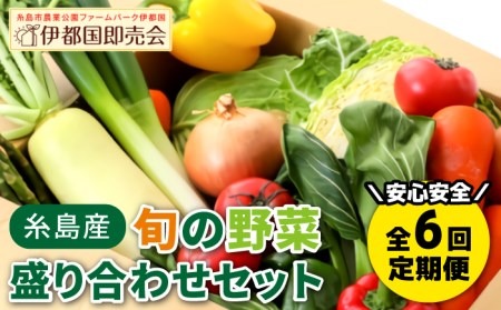 【全6回定期便】福岡県糸島産 旬の野菜盛り合わせセット 糸島市/ファームパーク伊都国 [AWC008] 旬 季節 野菜 詰め合わせ セット 糸島野菜 直売所 定期便