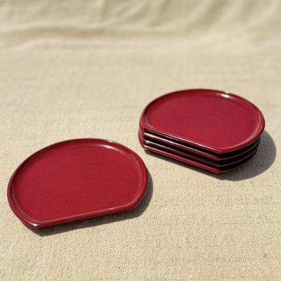 ふるさと納税 香川県 【香川漆器】半月銘々皿　後藤塗5枚組