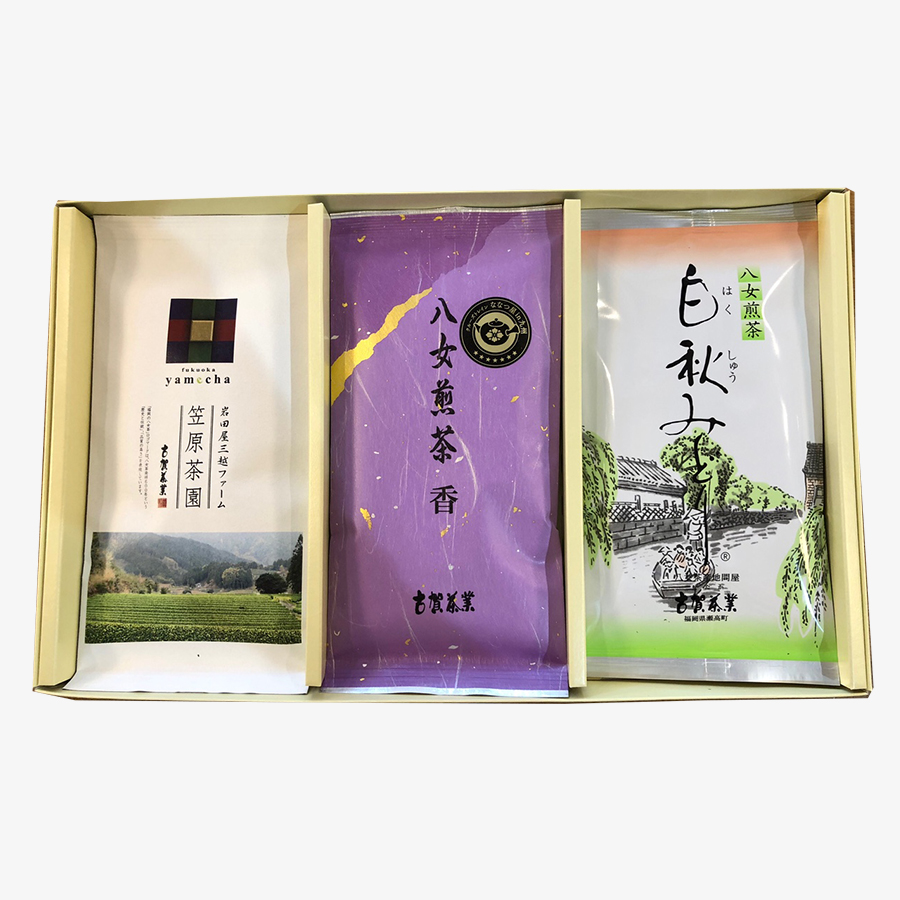 八女煎茶３本詰合せ