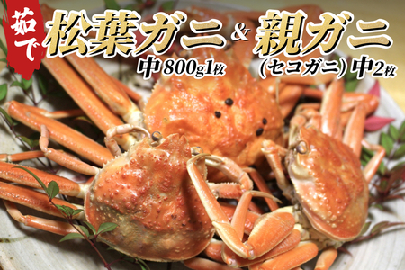 【22008-1】松葉がに＆親がにセット（ボイル）※お届けは2026年11月中旬～