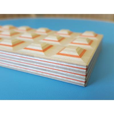 ふるさと納税 芦別市 PLYWOOD laboratory　Paper-Wood トレイ「grid」(オレンジ) |  | 02
