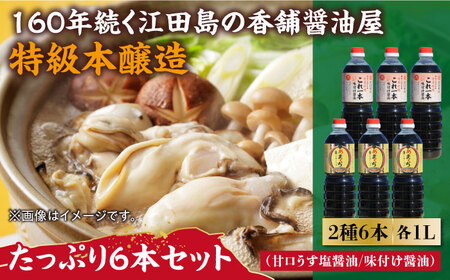 醤油 あまくちうす塩/味付け6本セット 濱口醤油[XAA058]