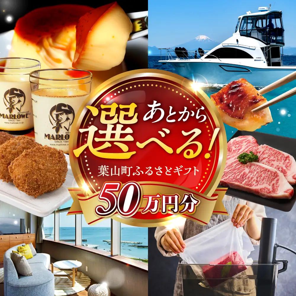 【あとから選べる】葉山町ふるさとギフト 50万円分 牛肉 葉山牛 プリン スイーツ 宿泊券 旅行 定期便 神奈川 葉山 高額 [ASZU007]