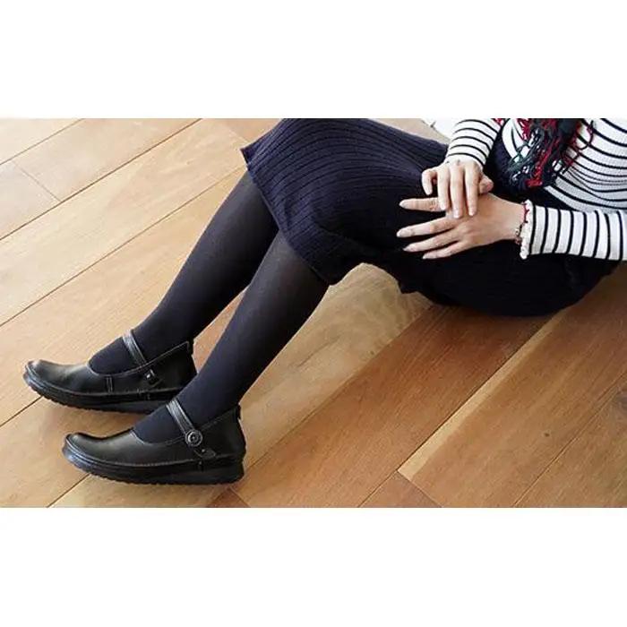 【グッドデザイン賞受賞】手を使わずに脱ぎ履きできる！ 職人手作り ストラップシューズ KAYAK カヤック 靴 レディース【ブラック／24.5cm】