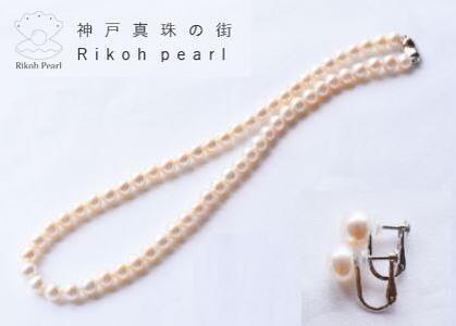 淡水本真珠ネックレス＆イヤリングセット　　