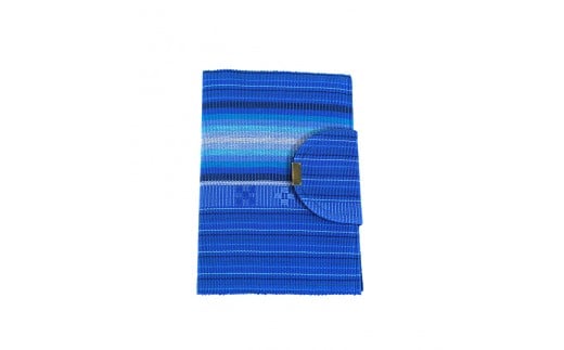 
みんさ お薬手帳＆カードケース（青色線グラディ）AI-36-2
