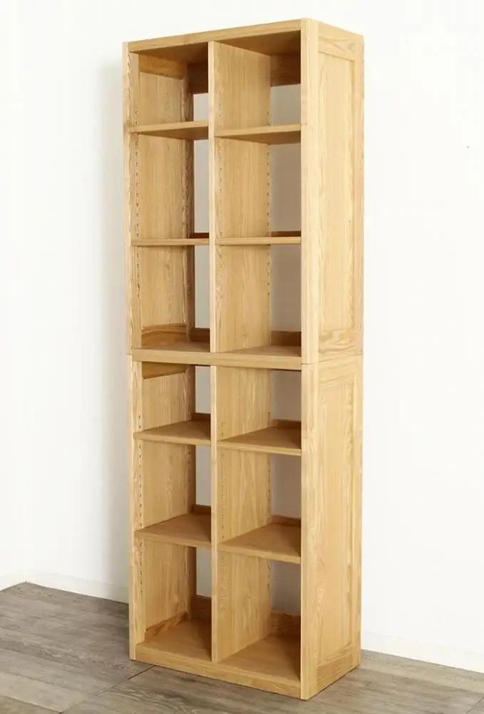 大川家具 ファイン 60cm ブックシェルフ 高さ185cm 天然木 ブラックアッシュ(タモ)