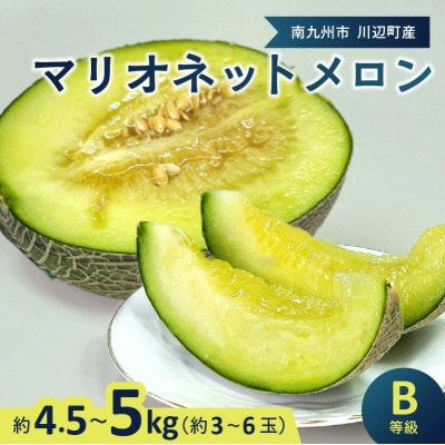 南九州市産マリオネットメロンB等級 約4.5～5kg【配送不可地域：離島】