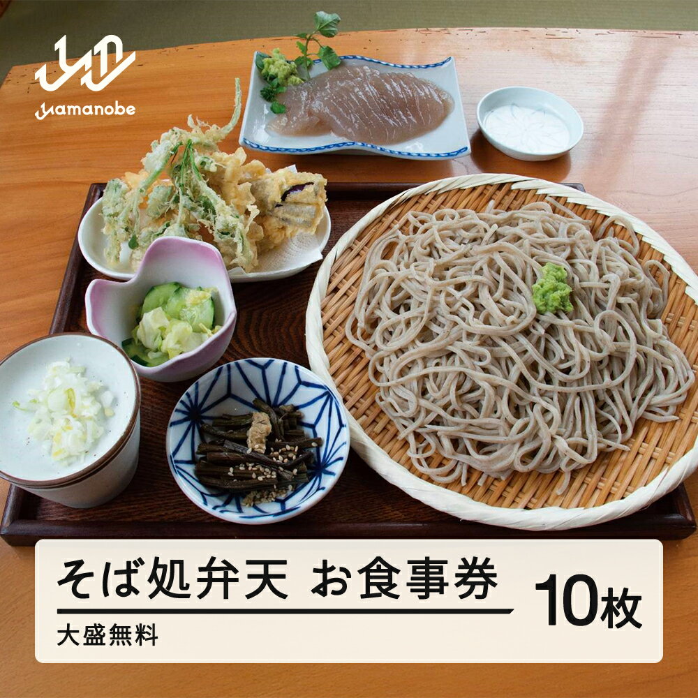 【ふるさと納税】そば処弁天 お食事券(10枚)大盛無料 送料無料