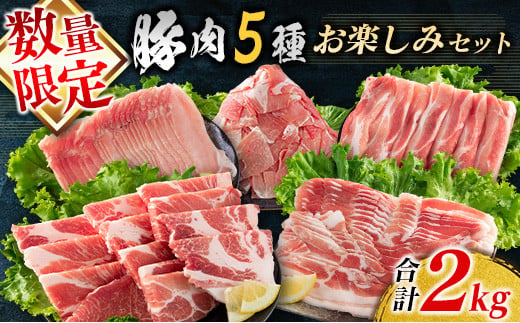 
【チョイス限定】数量限定 豚肉 5種 お楽しみ セット 合計2kg 肉 豚 国産 おかず 食品 焼肉 しゃぶしゃぶ 送料無料_BD84-23
