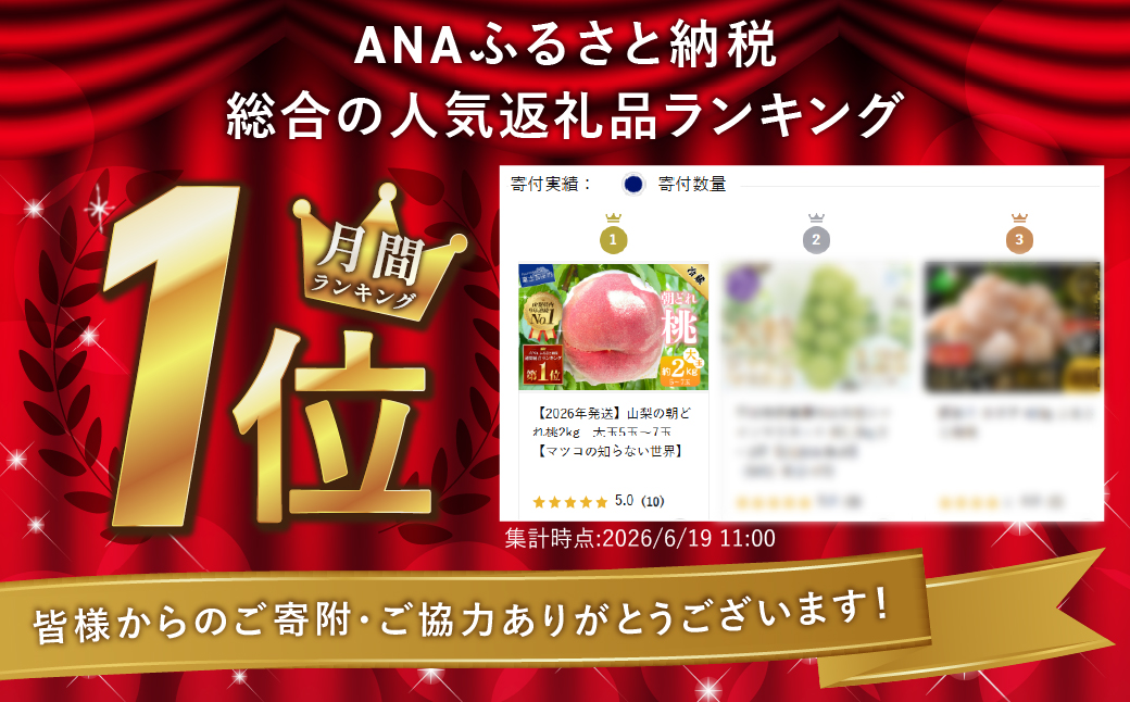【2026年発送】山梨の朝どれ桃2kg　大玉5玉～7玉【マツコの知らない世界】