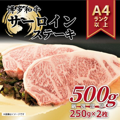 【ふるさと納税】【A4〜A5】博多和牛サーロインステーキセット　500g(250g×2枚)(大牟田市)【配送不可地域：離島】【1560557】