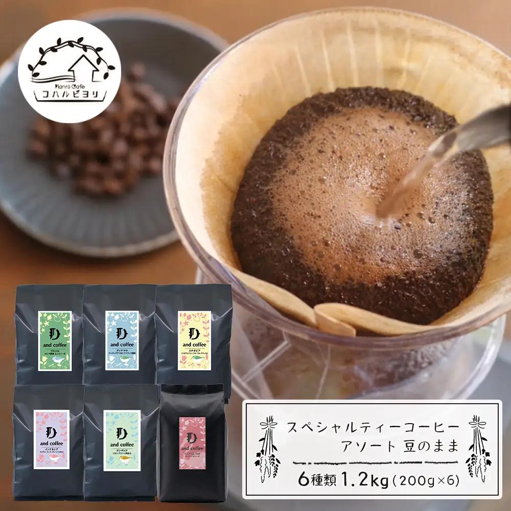 スペシャルティーコーヒーアソート６種類　（２００g×６）豆のまま1.2kg