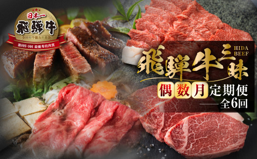 飛騨牛 まるごと 定期便 全6回 偶数月 お届け すき焼き 霜降り 500g サーロイン 400g 切り落とし 400g カルビ 焼肉 500g 赤身 ステーキ 300g ｜ 飛騨牛 定期便 牛肉 定期便 定期便 牛肉 飛騨牛 定期便 和牛 国産牛 飛騨牛 牛肉 飛騨牛 焼肉 牛肉 切り落とし ステーキ肉 すき焼き しゃぶしゃぶ 牛肉 焼肉 セット 世界遺産 白川郷 [S632]