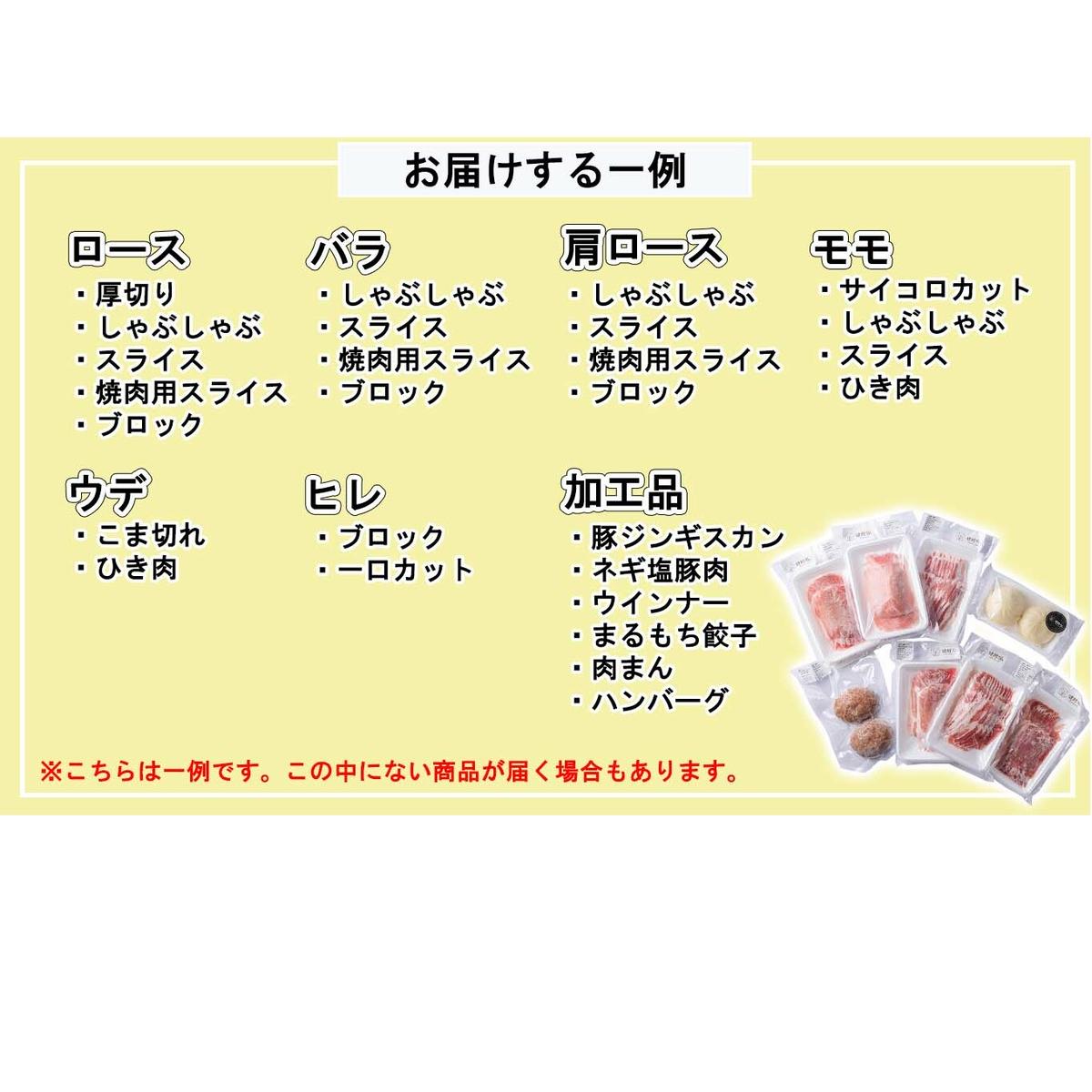 ＜ 定期便 12回 ＞ 北海道産 健酵豚 おまかせ セット （ 加工品 あり） 毎月 各 3～4 パック 豚肉 精肉 加工品 詰め合わせ ブランドポーク_イメージ2