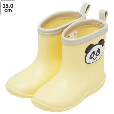 ふるさと納税 奈良市 キッズ ワッペン付きレインブーツ 15cm RIBTW15【ゴパン(パンダ)】 672194
