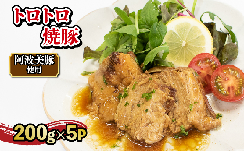 国産 豚肉 焼豚 レトルト 200g×5p 計1kg 阿波美豚 リーベフラウ