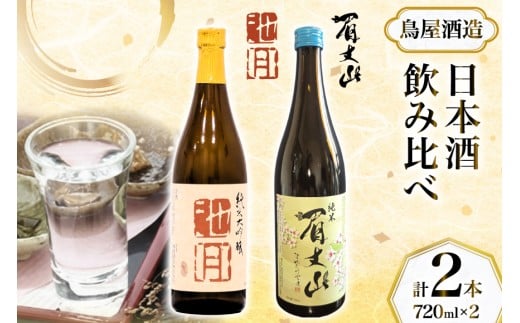 【鳥屋酒造】 日本酒 飲み比べセット 純米大吟醸 池月 純米酒 眉丈山 720ml [道の駅織姫の里なかのと 石川県 中能登町 nk17amw270059] お酒 地酒 飲み比べ セット 石川 