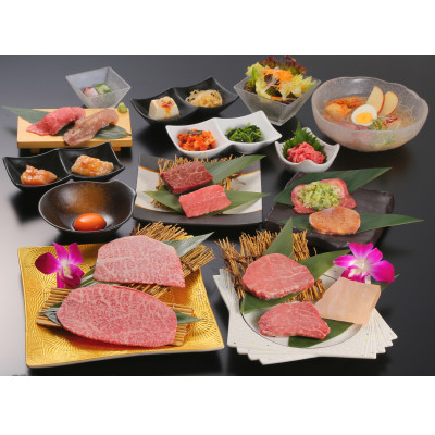 
                  黒毛和牛焼肉 凱旋門 奥の院「プレミアムシャトーブリアンコース」ペアお食事券【1492642】
                