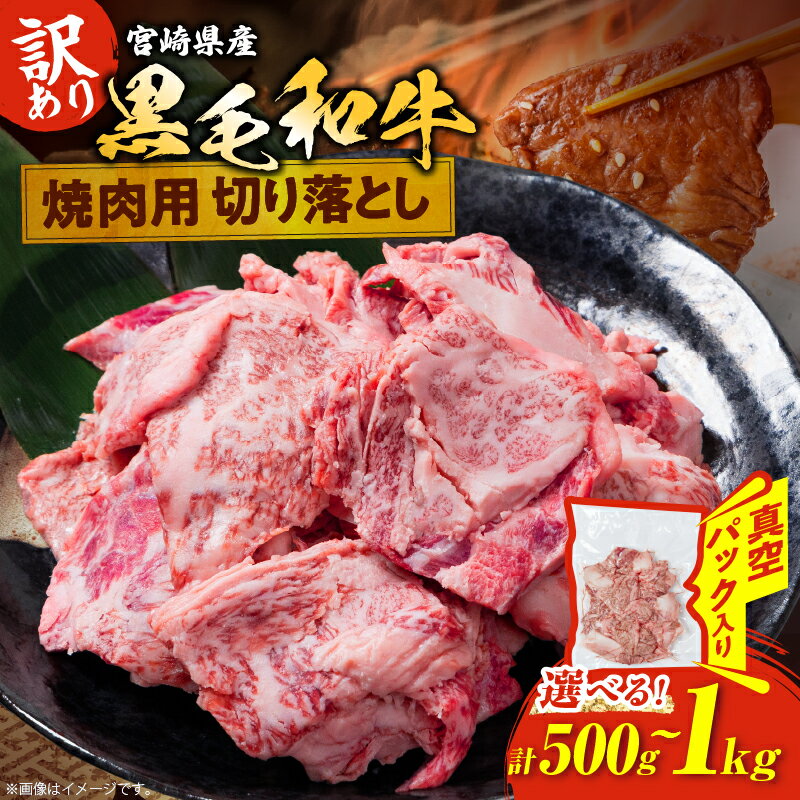 【ふるさと納税】≪内容量が選べる≫ 数量限定 訳あり 宮崎県産 黒毛和牛 焼肉用 切り落とし 肉 牛肉 和牛 ワケアリ 不揃い 国産 冷凍 BBQ バーベキュー キャンプ おすすめ おかず おつまみ お弁当 炒め物 ビーフシチュー カレー お祝い 記念日 宮崎県 日南市 送料無料