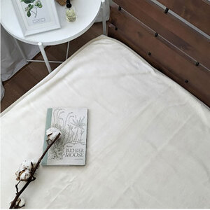 敷きパッド 毛布 ダブル 140×205cm アイボリー 贅沢 ふわふわ オーガニックコットン 敷き毛布 ベッドパッド ベッド パッド ベッドシーツ シーツ 綿100% 日本製 寝具 大阪 大阪府 岸