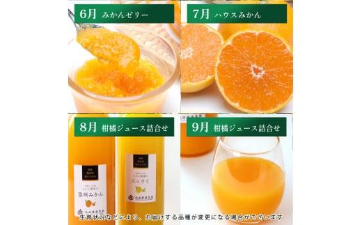 【4～6月】柑橘 定期便 S【全3回】【和歌山】 / 定期便  はっさく せとか 不知火 清見オレンジ カラマンダリン みかんゼリー ハウスみかん ゆら早生 有田みかん ※北海道・沖縄・離島への配送不