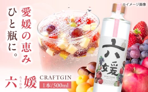 【お中元対象】クラフトジン 道後ジン六媛 500ml×1本 / クラフトジン 蒸留酒 お酒 ジン スピリッツ 地酒 六媛 水口酒造 はだか麦 栗 ぶどう いちご りんご ボタニカル 減圧蒸留 七折小梅 ストレート ロック ソーダ割り 愛媛 プレゼント ギフト お祝い 人気 おすすめ 地酒 晩酌 宅飲み バー カクテル 内祝い 記念日 愛媛県 / 愛媛県砥部町/水口酒造株式会社 [BJAI004]