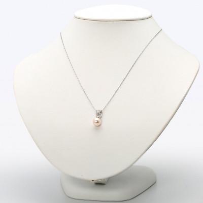 ふるさと納税 長崎市 あこや真珠(約8.5mm珠)透かし模様ペンダントA/K18ホワイトゴールド |  | 02